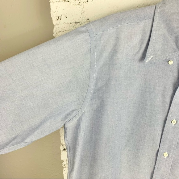 Brooks Brothers Makers Cotton Light Blue Mens Dress Shirt 16.5 - Picture 3 of 9
